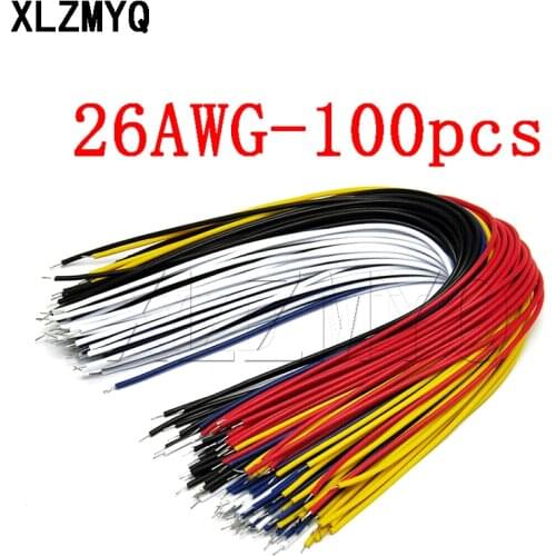 100PCS / 26AWG 20cm Fly Jumper Wire Cable Tin Conductor Wires 1007-26AWG Connector Wire Tin-Plated Breadboard PCB Solder Cable