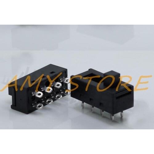 2PCS 4A 250VAC SS-23N02 XN-2-230 Toggle Slide Switch DIP 3 Position 8 Pin with Hole 2P3T Hair Dryer Air Blower Welding Gun