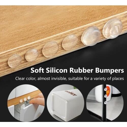 49-100Pcs 8x2 10x2 12x5 13x5.5 15x2mm Self Adhesive Hemisphere Silicone Rubber Bumpers Transparent Anti Slip Feet Pads Damper