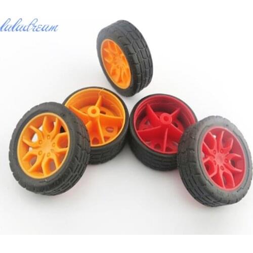 5pcs/lot 2*30mm Fine Texture Rubber Wheel Diy Car Model Part Plastic Tires