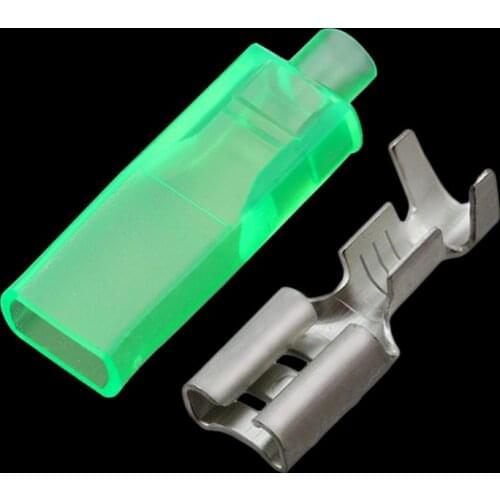 50sets 6.3mm Uninsulated Female Spade Push On Crimp Terminal Non Insulated 0.5-1.5 square millimeter