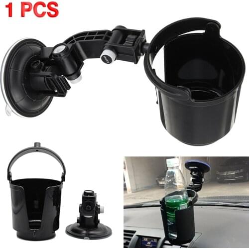 New Arrival 1pc Black ABS Car Water Cup Holder Adjustable Suction Cup Drink Holder Bracket FOR Car Interior Accessories