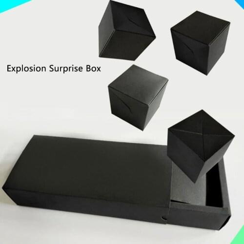 Black Pops Up Explosion Box DIY Gift Box Photo Album Scrapbook Jump Present Book A0NF