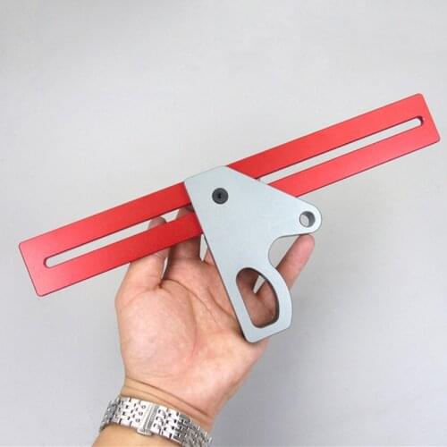 Woodworking Tools 45 Degree Ruler Aluminum Alloy Woodworking Scriber 200mm 300mm