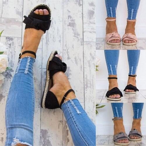 Summer women Espadrilles ballet flats shoes Leather Ankle Wrap Buckle soft comfortable ladies casual shoes Pink Black Grey Shoe