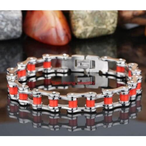 Hot Selling 8.66" New Punk Jewelry 316L Stainless Steel Motorcycle Biker Chain Bracelet Mens Bangle Jewelry