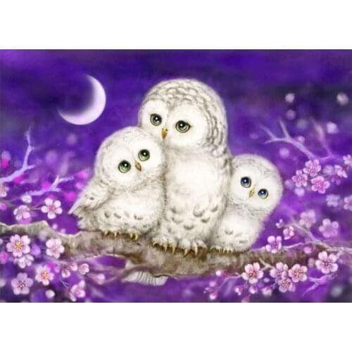 Diy Square Full 5d Lovely Owl Diamond Painting Mosaic Bedroom Decor Rubiks Cube Round Diamond Embroidery Cross Stitch Cartoon