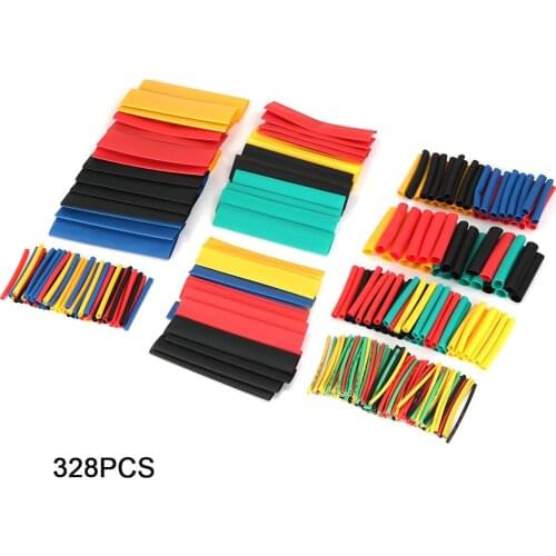 328Pcs Heat shrink tube kit Insulation Sleeving Polyolefin Shrinking Assorted Heat Shrink Tubing Wire Cable