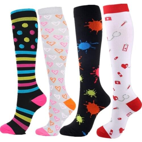 Compression Socks Men Women Sports Running Socks Knee High 30 MmHg for Anti Fatigue Pain Relief Knee High Compression Stockings