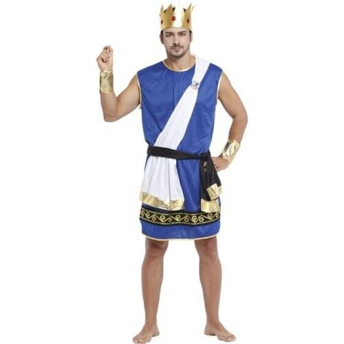 Adult Men Greek Mythology The God Zeus Costume King Prince Costumes Halloween Purim Party Carnival Masquerade Cosplay Outfit