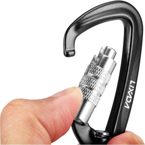 Lixada Swivel Carabiner Clip 360° Rotatable Spinner Carabiner Small Auto Locking Carabiner Rotational Hammock Hanging Clip