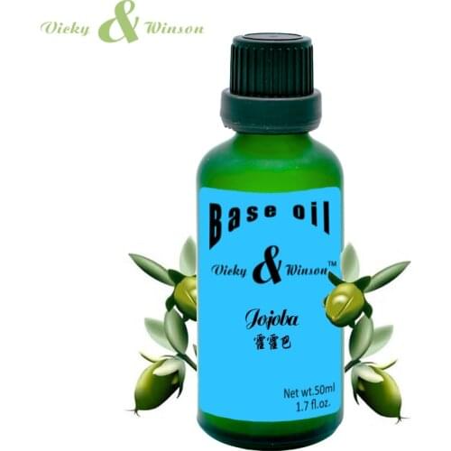 Vicky&winson jojoba oil 50ml 100% Natural Base oil for body care massaging oil Keep skin hydrated SPA carrier oil VWJC5