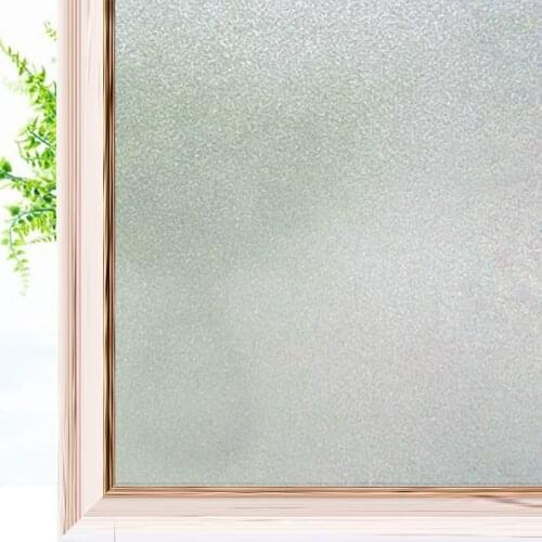 Matte Frosted Privacy Window Film Non-Adhesive Glass Window Cling Anti UV Opaque Self Static Cling Glass Sticker for Home Office