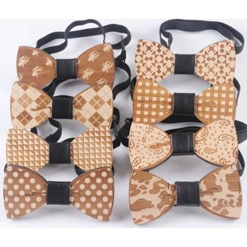Fashion Weastern Wood Elegant Gentleman Bow Ties Handmade Butterfly Wedding Party Bow Ties Butterfly Wooden Unique Tie for Man