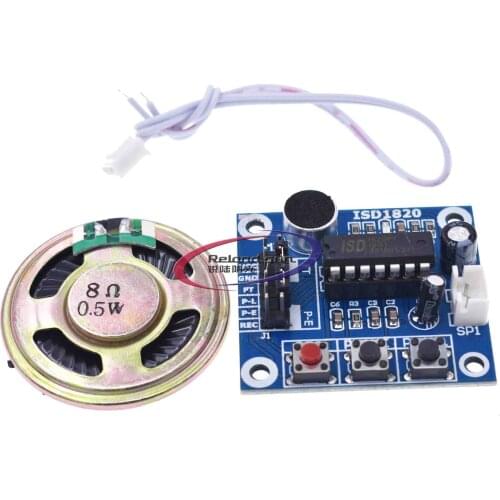 ISD1820 recording module voice module the voice board telediphone module board with Microphones + Loudspeaker