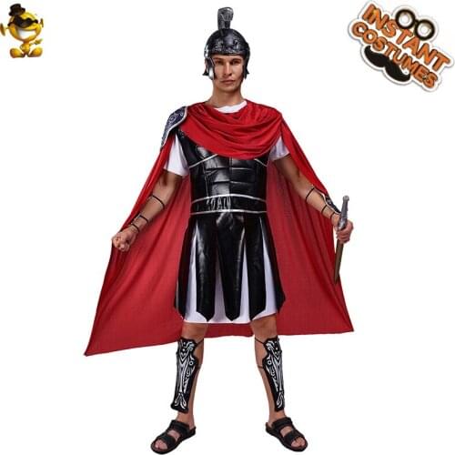 Halloween Men Roman Gladiator Costume Role Play Carnival Party for Adult Men Roman Warrior Costume