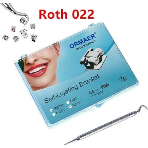 1Box Dental Orthodontic ORMAER Self-Ligating Brace Roth/MBT 022