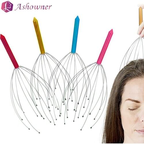 Octopus Clawer Massager Scalp Relaxation Body Massager Relief Muscle Tension Tiredness Metal Head Massager Instrument