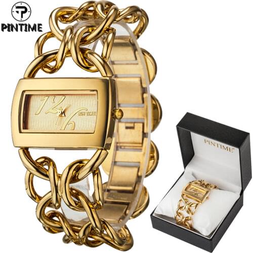 PINTIME Ladies Gold Watch