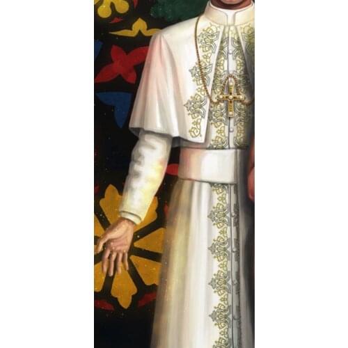 Roman white Priest Cassock Robe Gown Clergyman Vestments Medieval pope Robe cosplay