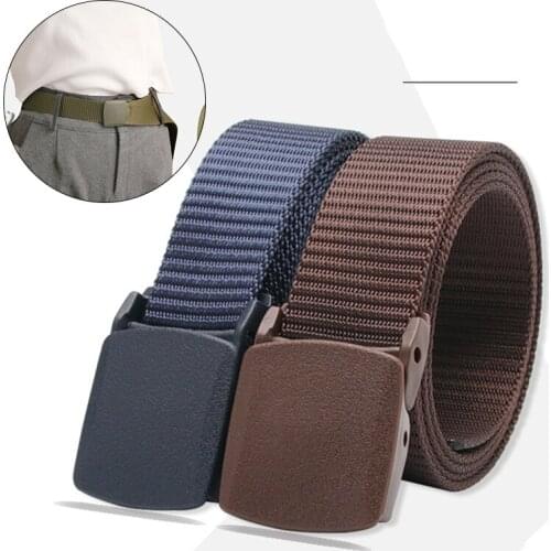 Belt For Men Tactical Sports Plastic Buckle Canvas Waist Belt Waistband High Quality Quick-Drying Webbing Military Belt 2021 Hot