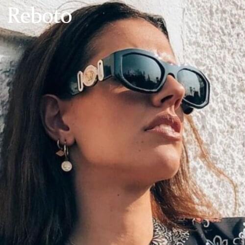 Small Brand Sunglasses Women Fashion Brand Designer Rectangle Vintage Female Shades Glasses Black Drive Sunglasses Goggles