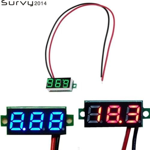 LCD digital Panel voltmeter voltimetro Volt tester Gauge voltage meter DC 2.5V-30V 0.28 inch for Motorcycle car diy electronics