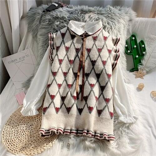 Knitted vest sweater loose casual 2021 fashion temperament new spring and autumn sleeveless foreign style top