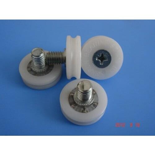 High quality Plastic pulley Drawer Pulley Screw wheel roller DU22C0.5L8 M6 screw