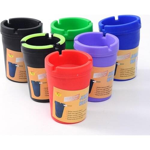High Temperature Resistance High Quality PP Car Ashtray Bucket Big Capacity Random Color Portable Double Layer Ashtray For Car