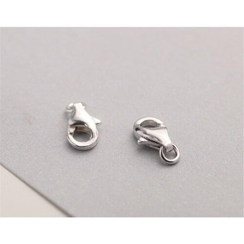 HOT 10pcs a lot 925 sterling silver jewelry findings Accessories lobster clasp with opening jump ring fittings charms