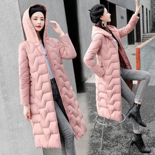 Woman Jacket Parkas Coat Off-Season Promotion Womens Long Winter Fashion Hooded Cotton Clothing Cotton Coat Veste Femme