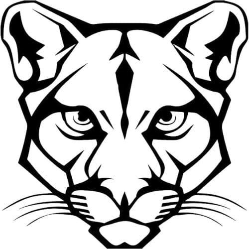 14.7cm*14.6cm Animal Wild Cat Fashion Motorcycle Car Sticker Vinyl Black/Silver S3-5780