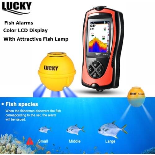 147ft/45m Fish Finders FF1108-1CWLA For Fishing Wireless Sonar Findfish Color Display English/Russian Menu Ice Fishing Sensor