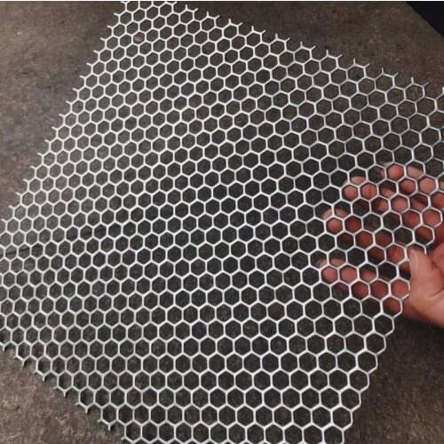 1mmT decorative powder coated perforated Galvanized square soltted hole sheet metal plate panel punch customized