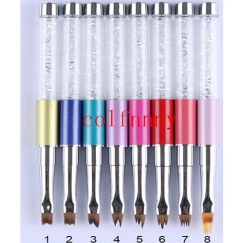 200pcs/lot Nail tool brush with unique shape and shape of the nail brush Color painting phototherapy nail pen