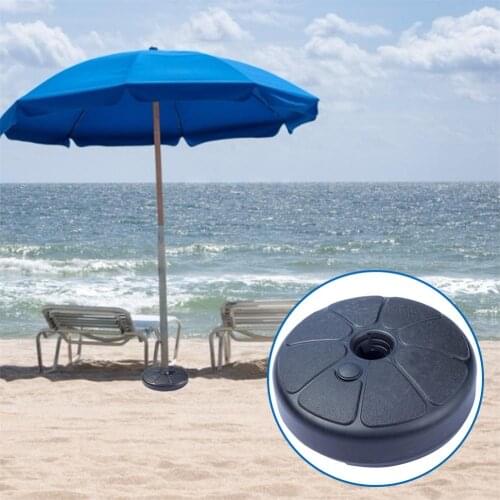 2020 Portable Durable Outdoor Parasol Garden Umbrella Base Stand Round Patio Beach Garden Patio Umbrella Sun Shelter Accessory