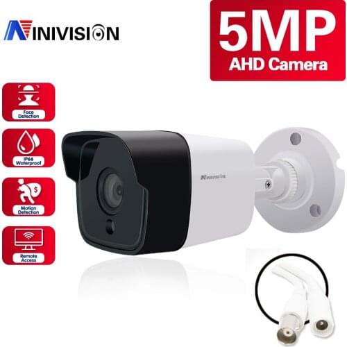 1080P 5.0MP Analog High Definition Surveillance Camera IR Cut Night Vision 2MP AHD Camera with Motion Sensor Remote Access