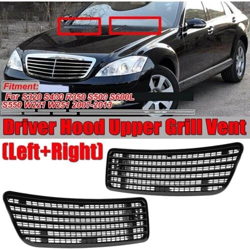 Car Engine Hood Upper Grille Grill Vent Cover Trim for Mercedes Benz W221 W251 2007-2013