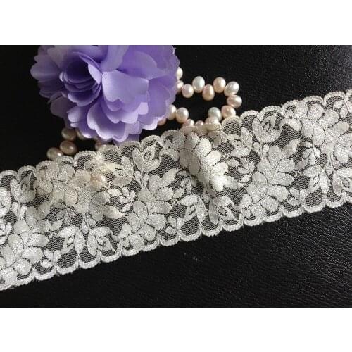 Free shipping 6cm High Quality Fashion Elastic Lacetrimmings,Leaves Lace,Clothes&Dress Accessories,XERY00065A
