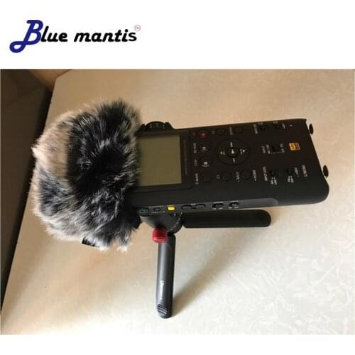Dead Cat Outdoor Artificial Furry Wind Mic Cover Muff Windshield Sleeve Shield For SONY PCM-D10 Blue Mantis