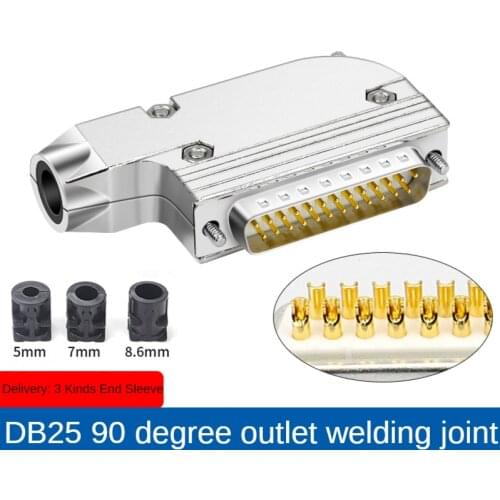 DB25 90 degree elbow housing male female connector 25 pin connector 90 degree outlet housing elbow computer components