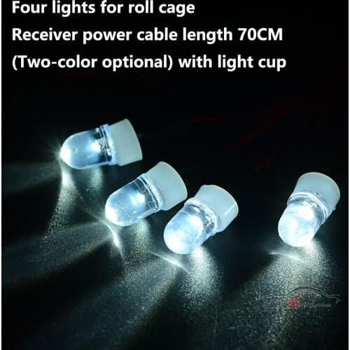 RC Car Parts Rally Truck Bigfoot Anti-roll Frame dedicated Receiver Power Lamp Headlight 10mm With Light Cup