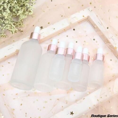 Frosted and Delicate Essential Oil Bottle Practical Clear Dispenser Bottle Dropper with Plastic Tip