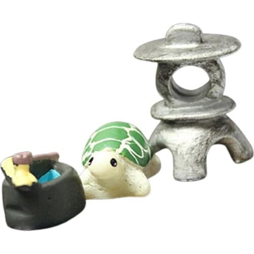 3Pcs/Set High Imitation Resin Animal Figurine Collectibles Micro Landscape DIY Miniature Decor for Home Office