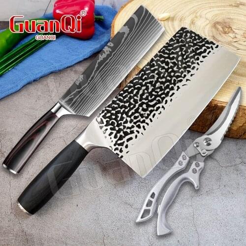 Handmade Forged Blade Carbon Steel Kitchen Knife Ultra Sharp Chopping Utility Cleaver Knife Kitchen Slicing Knife Cooking Tools