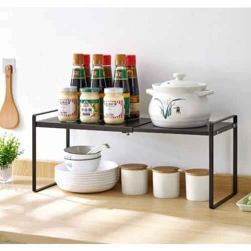 Kitchen Tiered Countertop ShelvesDesktop ShelvesDish Storage CabinetInner Compartment DividersDishes & Pot Rack