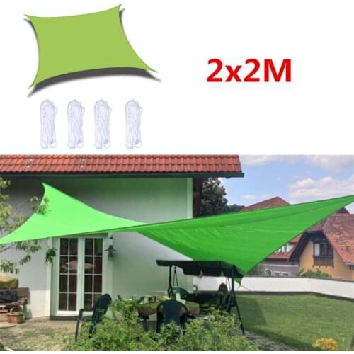 2x2M Summer Outdoor Waterproof and UV Shade Sail Oxford Cloth Square Shade Canvas Garden Terrace Canopy Camping Sun Shelter