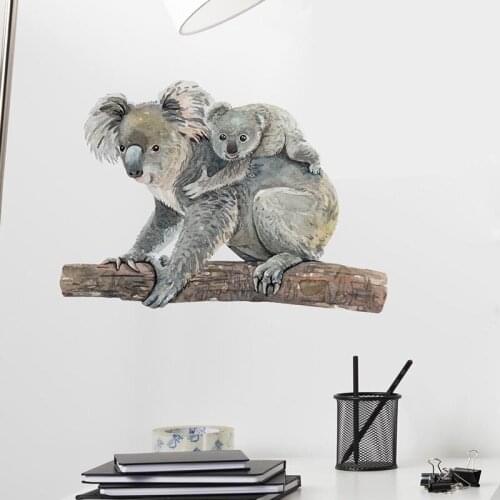 Bear In Tree Wall Stickers Home Decor Living Room 3D Art Bedroom Background Wallstickers DIY Vinyl Wallpaper Self Adhesive Mural