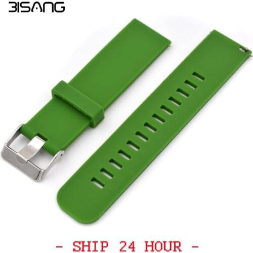 Quick Release 20mm Watch Strap Silicone Rubber for Moto 360 2 42mm 2015 Samsung Gear S2 Classic R732 & R735 Wrist Band Bracelet